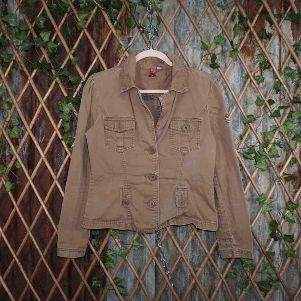 Large - Vintage Y2K SO button femme 2000s brown jacket